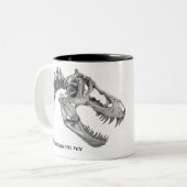 Triceratops vs. T. rex Tweekleurige Koffiemok (Voorkant links)