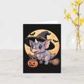 Triceratops Witch Pet Pompoen Halloween Kostuum Me Kaart (Gele Bloem)