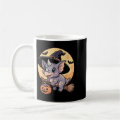 Triceratops Witch Pet Pompoen Halloween Kostuum Me Koffiemok (Links)
