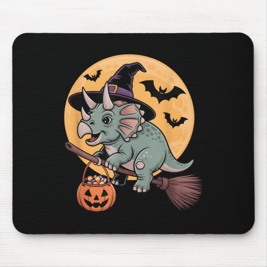 Triceratops Witch Pet Pompoen Halloween Kostuum Me Muismat (Voorkant)
