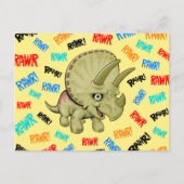 Triceratops zegt "Rawr!" Briefkaart (Voorkant)