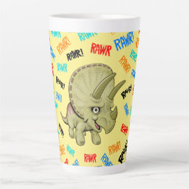 Triceratops zegt "Rawr!" Latte Mok