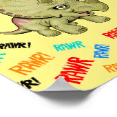 Triceratops zegt "Rawr!" Poster (Hoek)