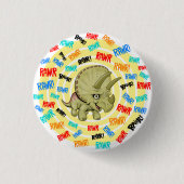 Triceratops zegt "Rawr!" Ronde Button 3,2 Cm (Voorkant)