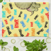 Triceratops zegt "Rawr!" Theedoek (Gevouwen)