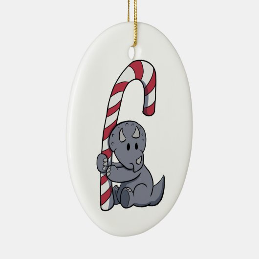 Triceratops's Candy Cane Ornament (Rechts)