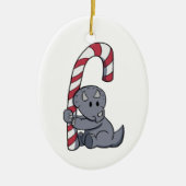 Triceratops's Candy Cane Ornament (Voorkant)