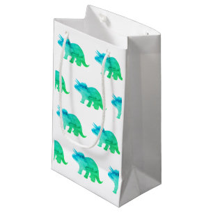 Tricertops Dinosaurus Schilderpatroon Neon Klein Cadeauzakje