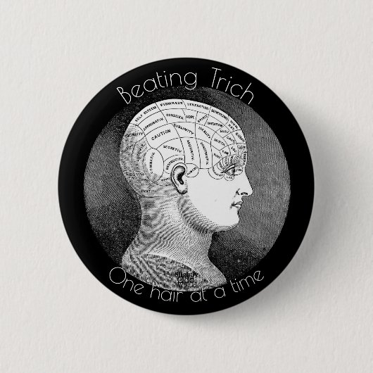 Trichotillomania/Trich Awareness Ronde Button 5,7 Cm (Voorkant)