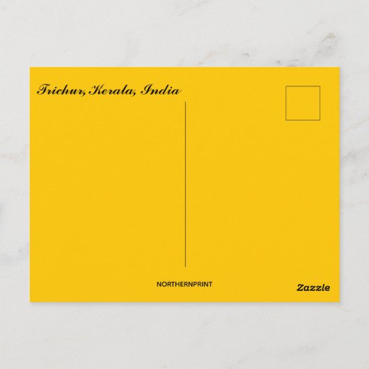 Trichur Kerala India Briefkaart (Achterkant)