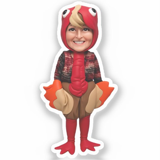 Tricia Party Turkey Sticker (Voorkant)