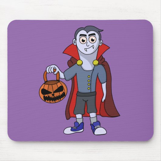 Trick and Treat een Vampier op Halloween Muismat (Voorkant)