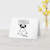 Trick and Treat Pug Kaart (Gele Bloem)