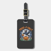 Trick for F-Caw-f Funny Crow Halloween Spooky Bagagelabel (Voorkant verticaal)