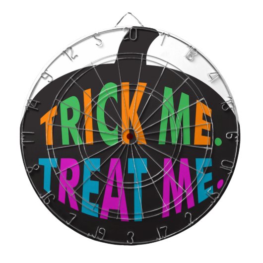 Trick me Behandel me Multi-Color Dartbord (Voorkant)