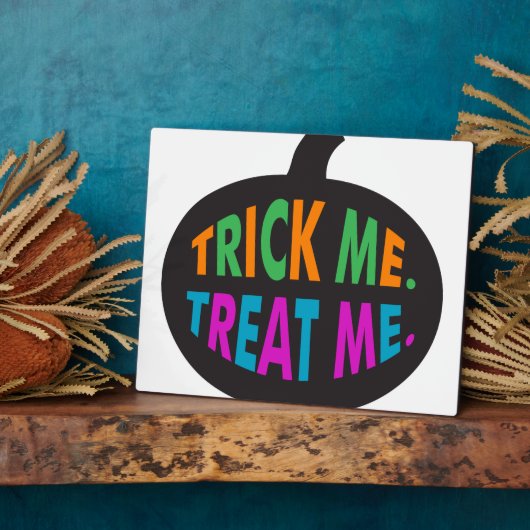 Trick me Behandel me Multi-Color Fotoplaat (Zijkant)