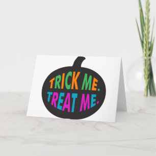 Trick me Behandel me Multi-Color Kaart