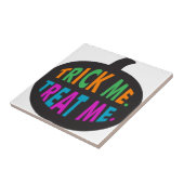 Trick me Behandel me Multi-Color Tegeltje (Zijkant)