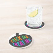 Trick me Behandel me Multi-Color Zandsteen Onderzetter (Zijkant)