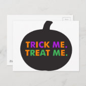 Trick me, behandel me multi-kleuren briefkaart (Voorkant / Achterkant)