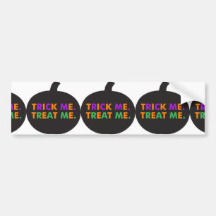 Trick me Behandel me, multi-kleuren Bumpersticker