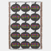 Trick me behandel me multi-kleuren deken (Voorkant Verticaal)