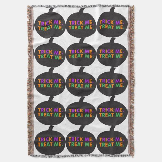 Trick me behandel me multi-kleuren deken (Voorkant Verticaal)