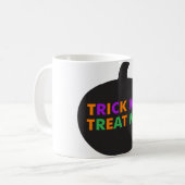 Trick me Behandel me, multi-kleuren Koffiemok (Voorkant links)