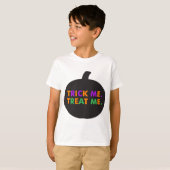 Trick me Behandel me, multi-kleuren T-shirt (Voorkant volledig)