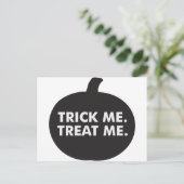 Trick me Treat me, Black White Briefkaart (Staand voorkant)