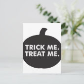 Trick me Treat me, Black White Briefkaart (Staand voorkant)