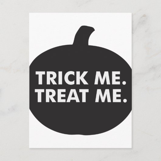 Trick me Treat me, Black White Briefkaart (Voorkant)