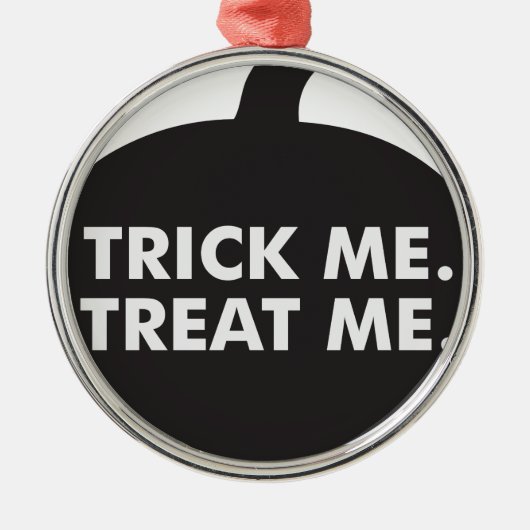 Trick me Treat me, Black White Metalen Ornament (Voorkant)