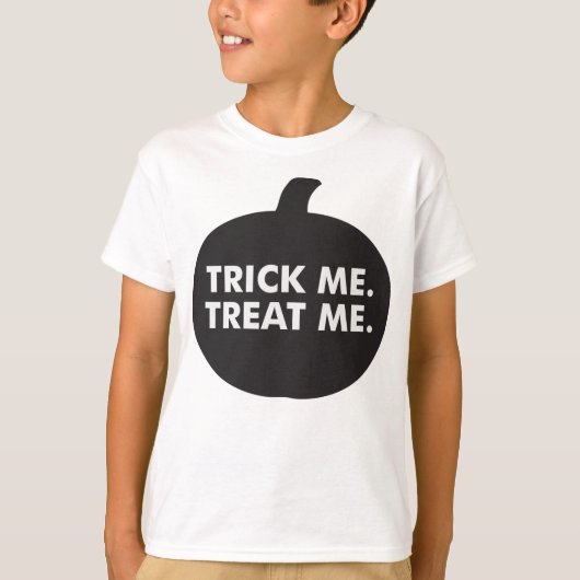 Trick me Treat me, Black White T-Shirt (Voorkant)