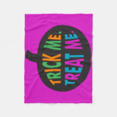 Trick Me Treat Me, Halloween Multi-Color Fleece Deken (Voorkant)