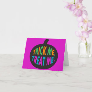 Trick Me Treat Me, Halloween Multi-Color Kaart