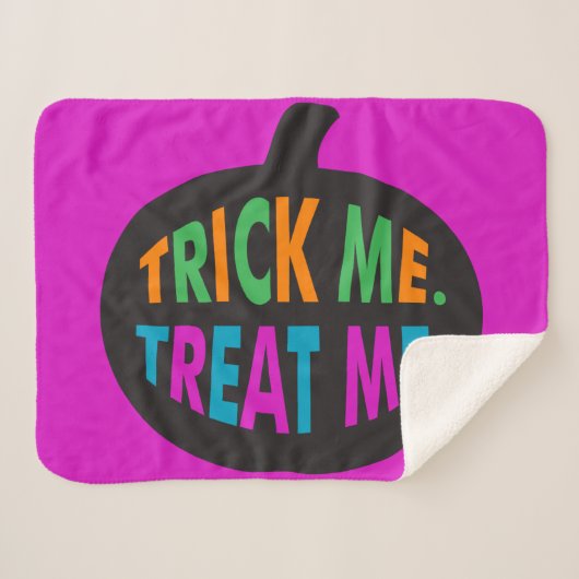 Trick Me Treat Me, Halloween Multi-Color Sherpa Deken (Voorkant (horizontaal))