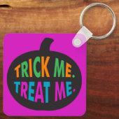 Trick Me Treat Me, Halloween Multi-Color Sleutelhanger (Achterkant)