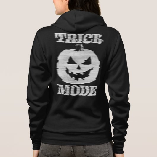 Trick Mode Glitchy pompoen voor en achter Hoodie (Achterkant)