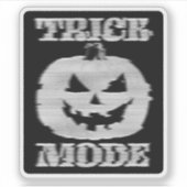 Trick Mode Glitchy Pumpkin Sticker (Voorkant)