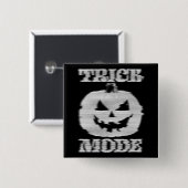 Trick Mode Glitchy Pumpkin Vierkante Button 5,1 Cm (Voorkant /achterkant)