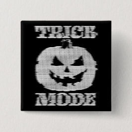 Trick Mode Glitchy Pumpkin Vierkante Button 5,1 Cm