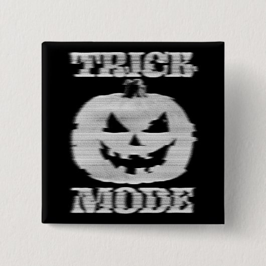 Trick Mode Glitchy Pumpkin Vierkante Button 5,1 Cm (Voorkant)