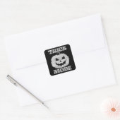 Trick Mode Glitchy Pumpkin Vierkante Sticker (Envelop)
