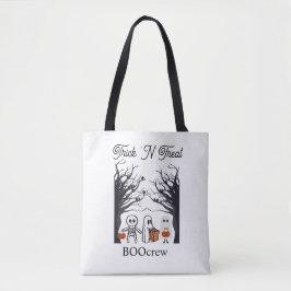 🎃 Trick’N’Treat BOOcrew Boodschaptas | Cute Hallo Tote Bag