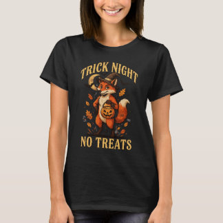 Trick Night Fox Halloween Grafische T-Shirt