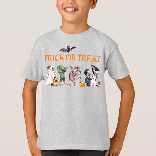 Trick of Behandelen Monsters op Parade T-shirt (Voorkant)