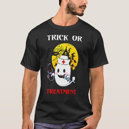 Trick of behandeling Halloween T-shirt (Voorkant)