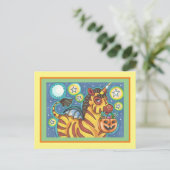 TRICK- OF BEHANDELINGSBBT-ZEBRA, HALLOEEN SNOEP BRIEFKAART (Staand voorkant)