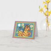 TRICK- OF BEHANDELINGSBBT-ZEBRA, KUSTHALLOEEN KAART (Gele Bloem)